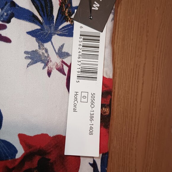 NEW Tribal Women's Pull on Ankle Jegging Floral Printed Denim Hot Coral 0 - Picture 8 of 9